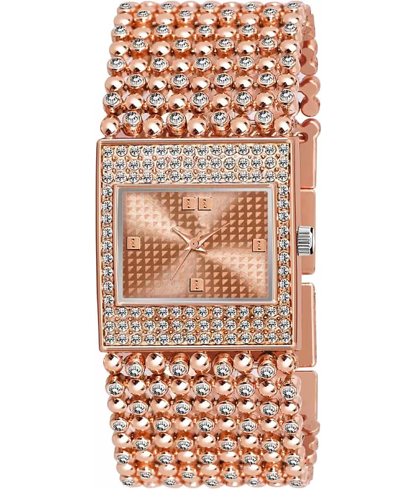 Viser Rose Gold Metal Analog Womens Watch