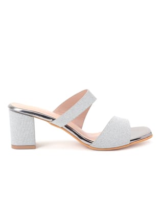 Delco Women Fancy Block Heels-36 / Gunmetal