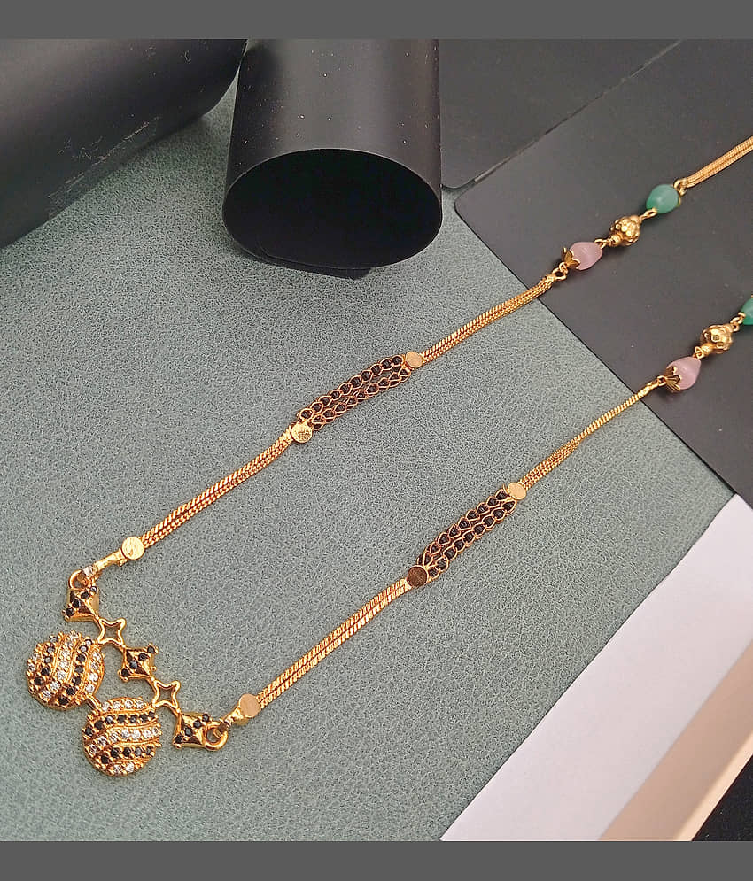SHANKHRAJ MA LL Golden Mangalsutra ( Pack of 1 )
