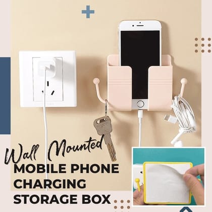 Wall-Mounted Phone Holder with Hooks-BUY 2 + GET 2 FREE