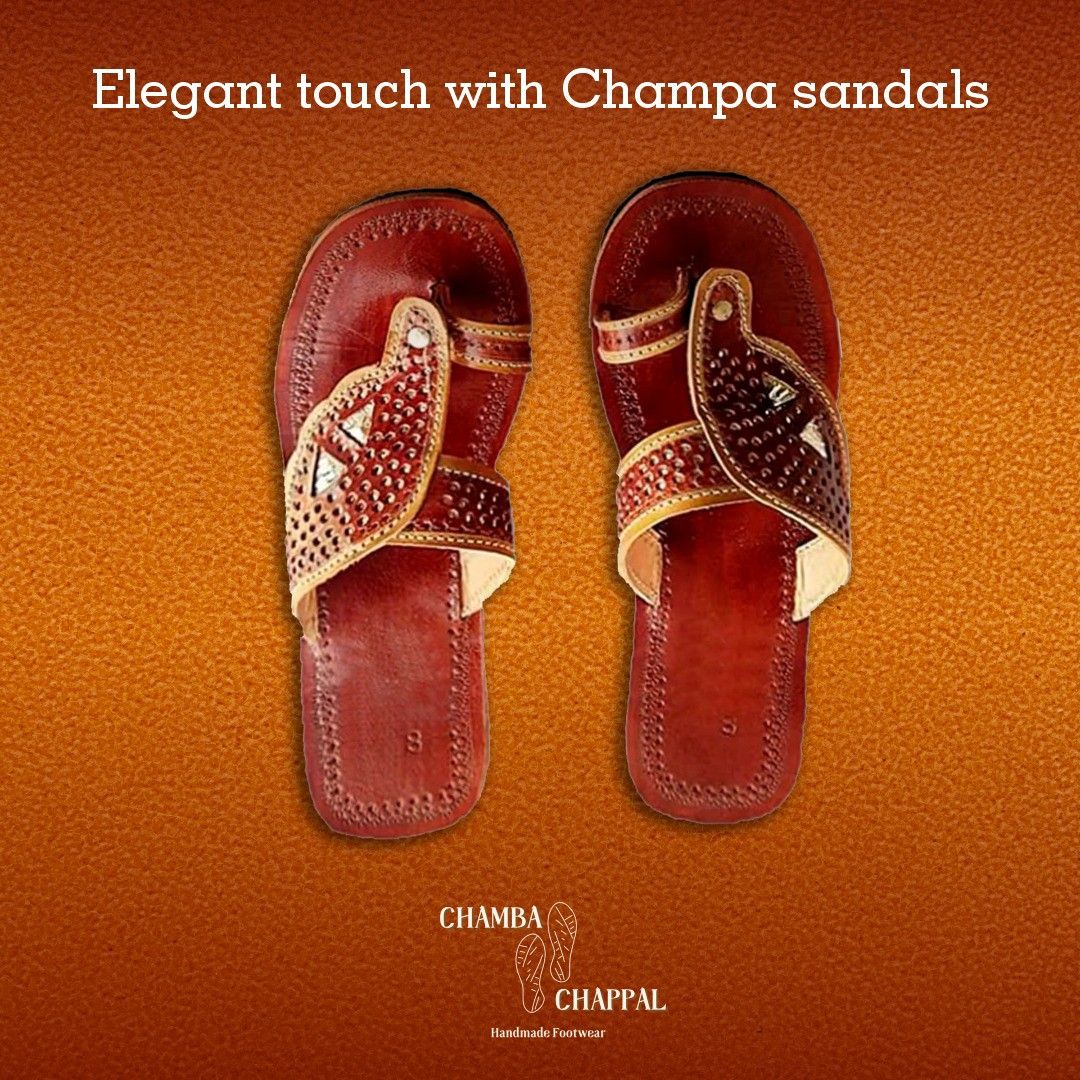 Ethnic Toe-ring Leather Sandals- Size 40