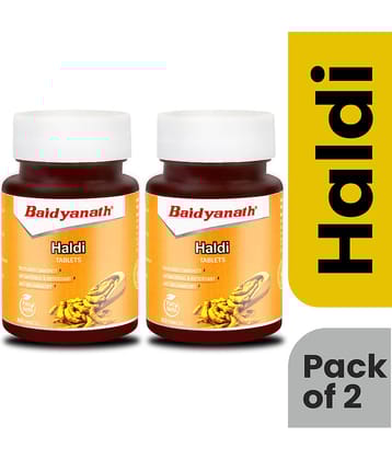 Baidyanath Haldi Tablets- 60 Tab|Boosts Immunity and Useful in Skin Problems|(Pack of 2)