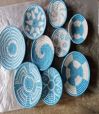 The Handwoven Sabai Grass Wall Plate Combo Set The Handwoven Sabai Grass Wall Plate Combo Set