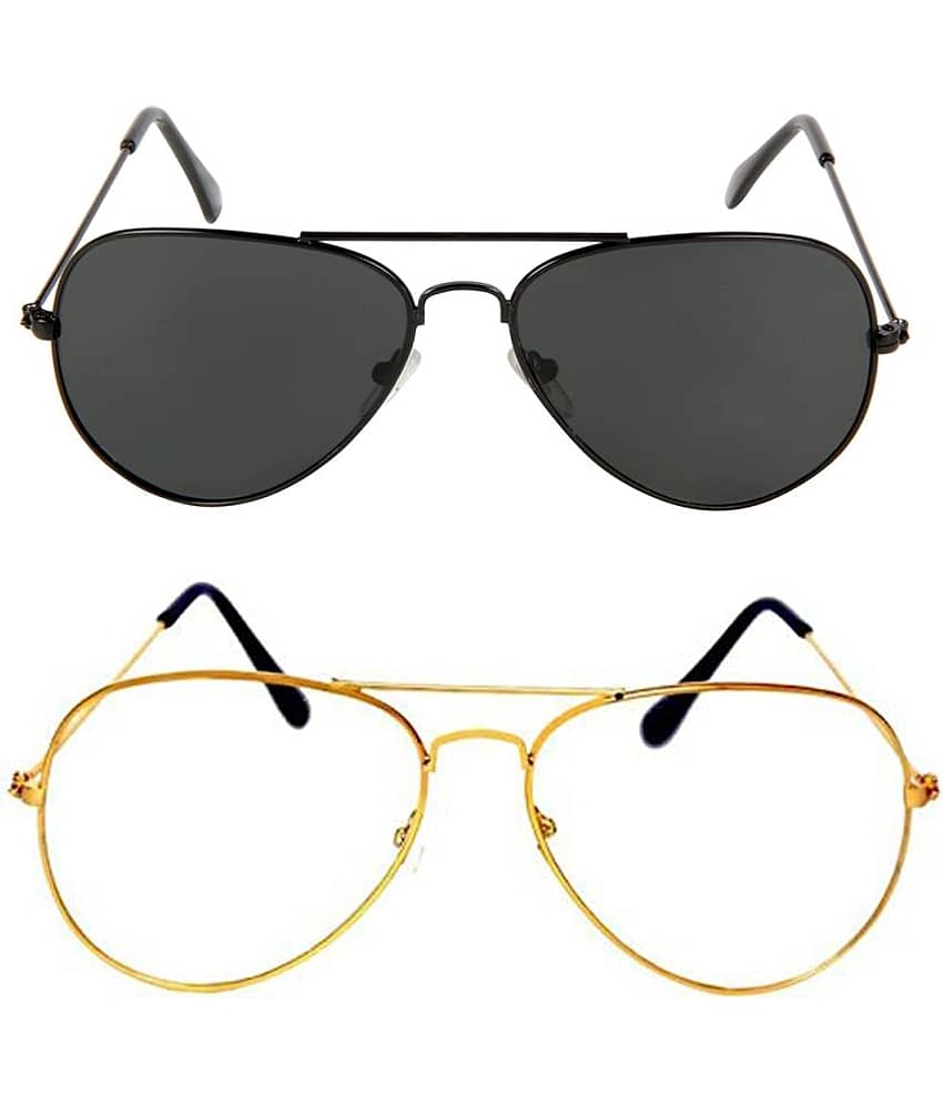 Kanny Devis - Black Pilot Sunglasses ( Pack of 2 )