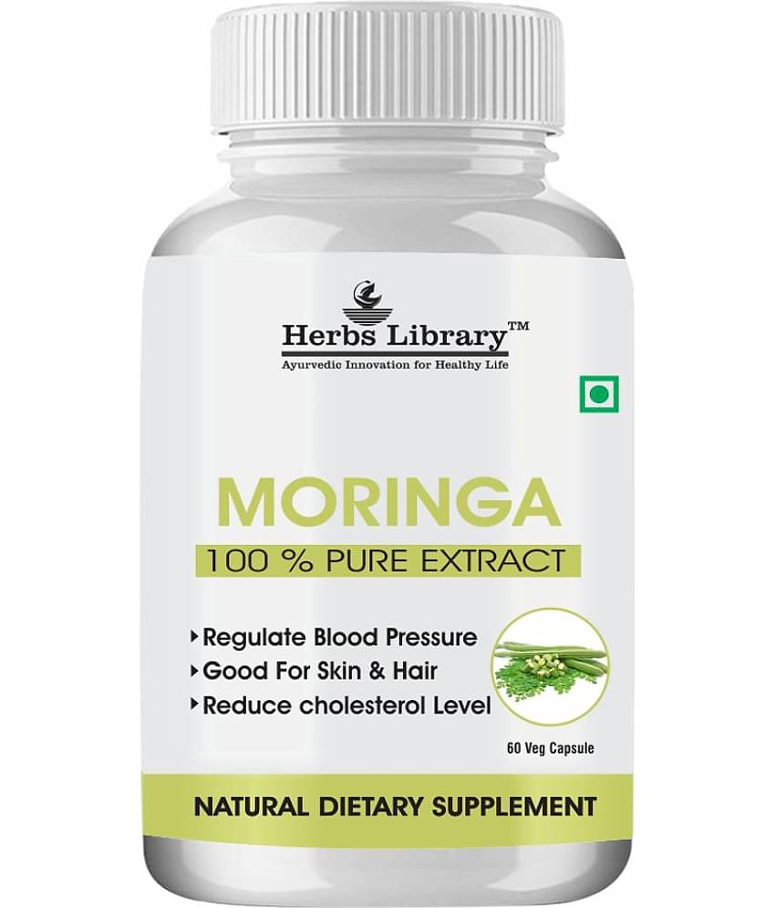 Herbs Library Moringa Extract helps in maintaing Metabolism & Digestion, 60 Capsules (Pack of 1)
