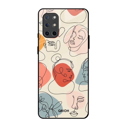 Abstract Faces Glass Case for OnePlus 8T
