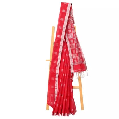 Tisser Cotton silk saree And Silver Work with blouse piece