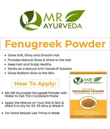 MR Ayurveda 100% Pure Fenugreek Powder Hair Scalp Treatment 400 g Pack of 4