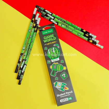 Game World Pencil - Green - 12 Pieces