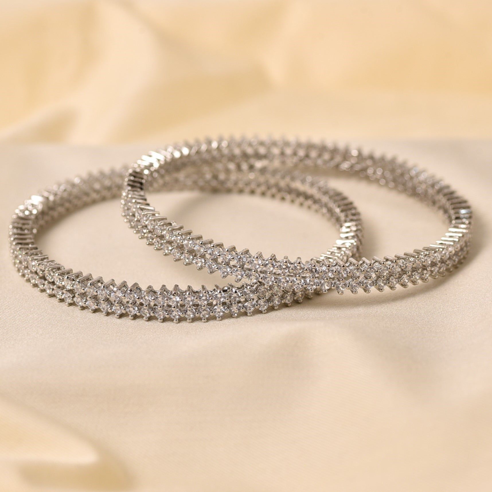 Silver Fearless Bangle (single piece)