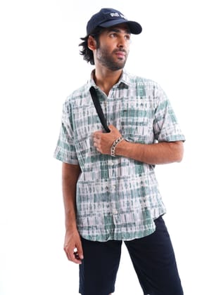 Green Casual Shirt Men-S / Light Green