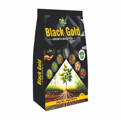 HUMIC + POTASSIUM HUMATE Black Gold Organic Growth Booster soil conditioner for fruits, vegetables, cereals & flowers - 4kg