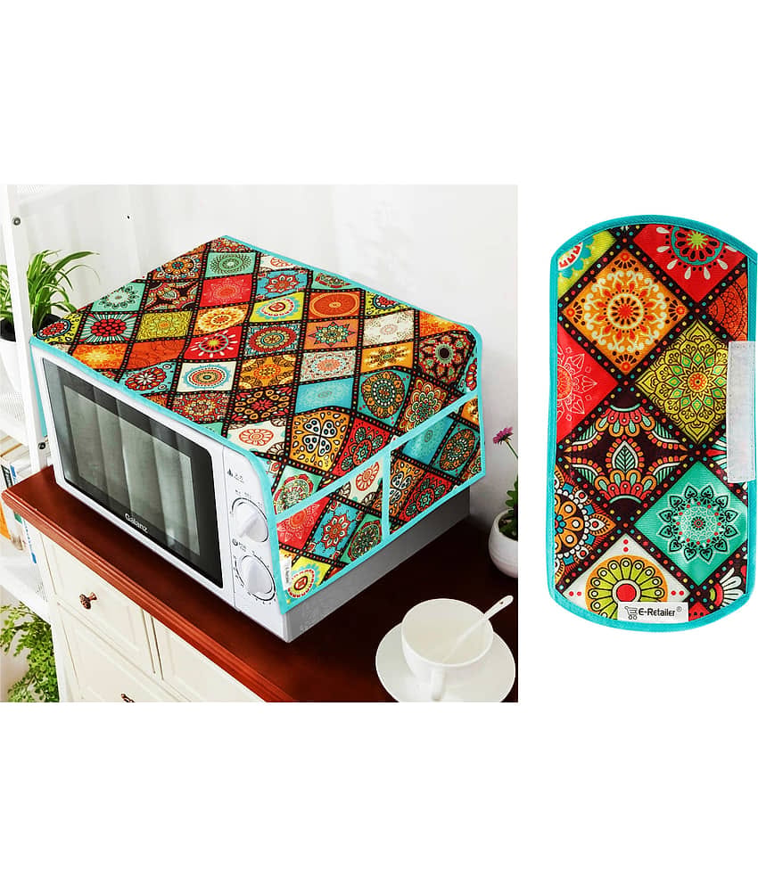 E-Retailer Set of 2 Polyester Multi Microwave Oven Cover -