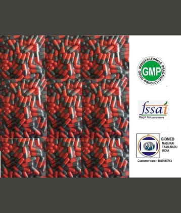 BioMed Empty Gelatin Capsules 1 Red/ Grey 1000 Capsule 1000 no.s