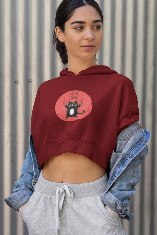 Crop Hoodie (Women) - Love Me, Human (6 Colours)