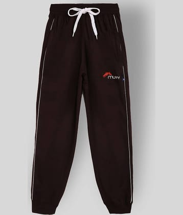Muffy Pack of 1 Boys Cotton Trackpant ( Brown )