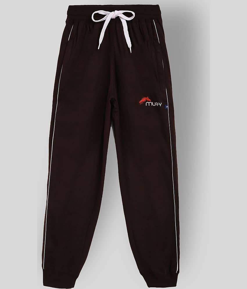 Muffy Pack of 1 Boys Cotton Trackpant ( Brown )