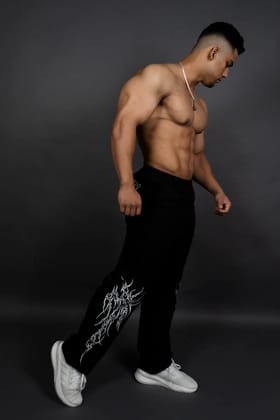 SHADOW WING COUTURE SWEATS (BLACK)-XS