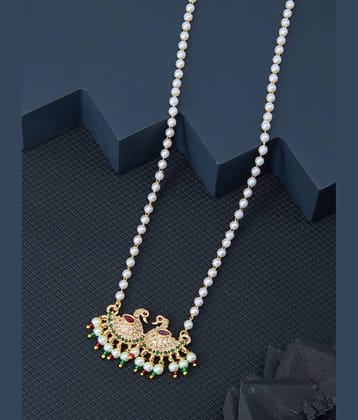 ROFARWORD Gold Brass Necklace Set ( Pack of 1 )