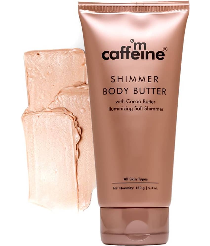 mCaffeine Shimmer Body Butter With Cocoa Butter For Shimmery & Glowing Skin 150 g (Pack of 1)