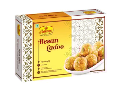 Haldiram's Besan Ladoo Packed Sweets - 500 Gm - Pack of 2