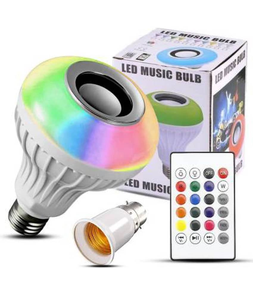 WRADER Smart Music Bulb With Remote Wall Light White - Pack of 1
