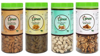 DRY FRUITS COMBO 2 KG  PACK 500G X 4 PC