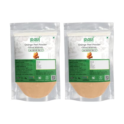 IRAIVI Premium Orange Peel Powder-200g | 100% Pure Natural Skin Brightener & Exfoliant | Promotes Radiance, Refreshes Skin & Aids Oil Balance | Chemical-Free Beauty