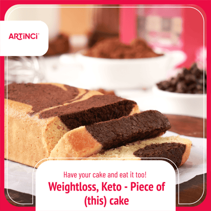 Vanilla & Chocolate Marble Cake - Gluten Free, Sugar Free, Diabetic Friendly, Keto (contains egg)-150g