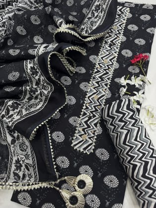 Hand Work Cotton Gota Suit