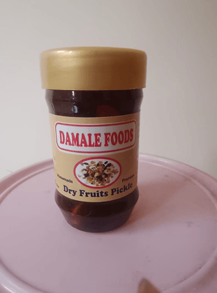 Damale Foods Dryfruit Pickle (1kg) | Zero Oil, Preservative Free | Gourmet Condiment