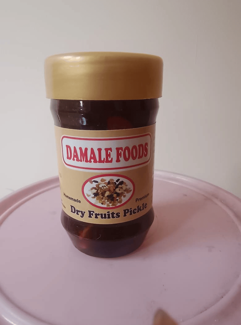 Damale Foods Dryfruit Pickle (1kg) | Zero Oil, Preservative Free | Gourmet Condiment