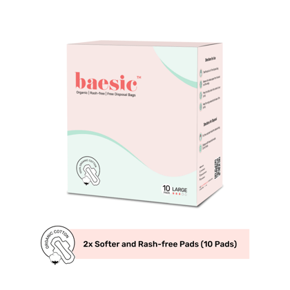 2x Softer and Rash-free Regular Flow Sanitary Pads - Pack of 10
