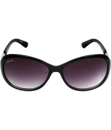 Creature - Black Oval Sunglasses ( Pack of 1 )