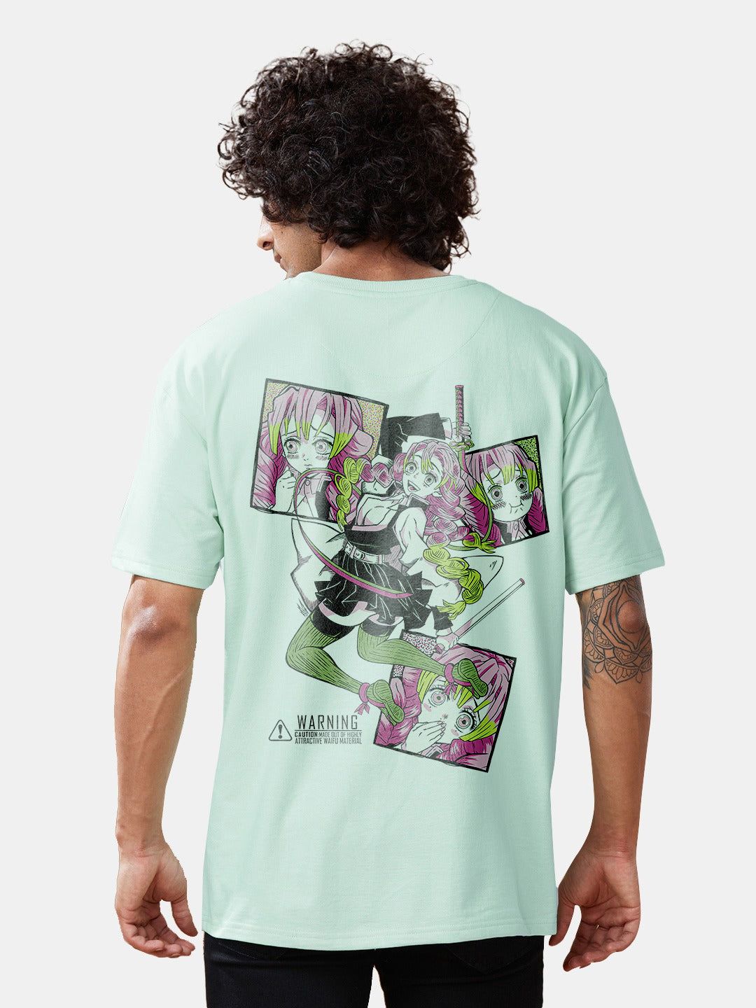 Mitsuri Kanroji Oversized T-Shirt-Mint / S