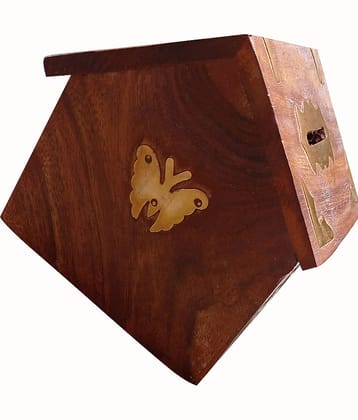SWH Brown Wood Piggy Bank - Pack of 1