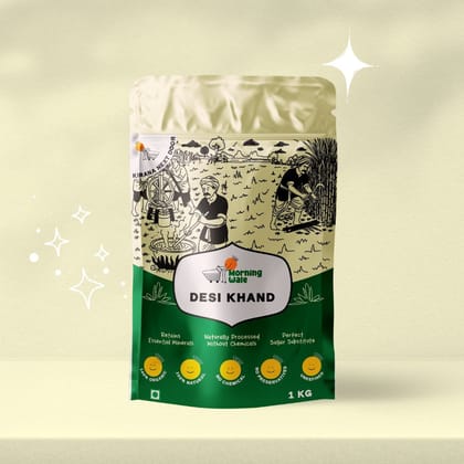 Morning Wale Desi Khand (1kg) | Chemical-Free Raw Sugar | Traditional Sweetener