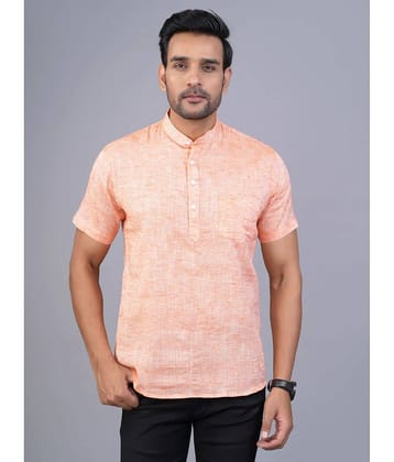 QuaClo - Peach Cotton Men's Regular Kurta ( Pack of 1 )