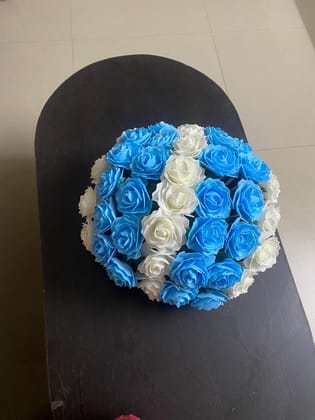 Handmade foam rose flowers bouquet  with vase