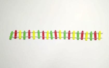 Handmade MDF and Wire Fence for Decoration - 3.0cm*30.0cm