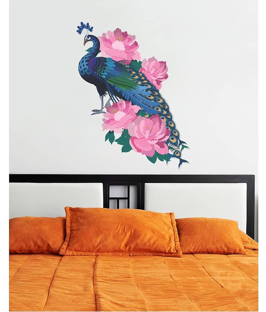 Sticker Studio Peacock Wall Sticker Sticker ( 43 x 58 cms )