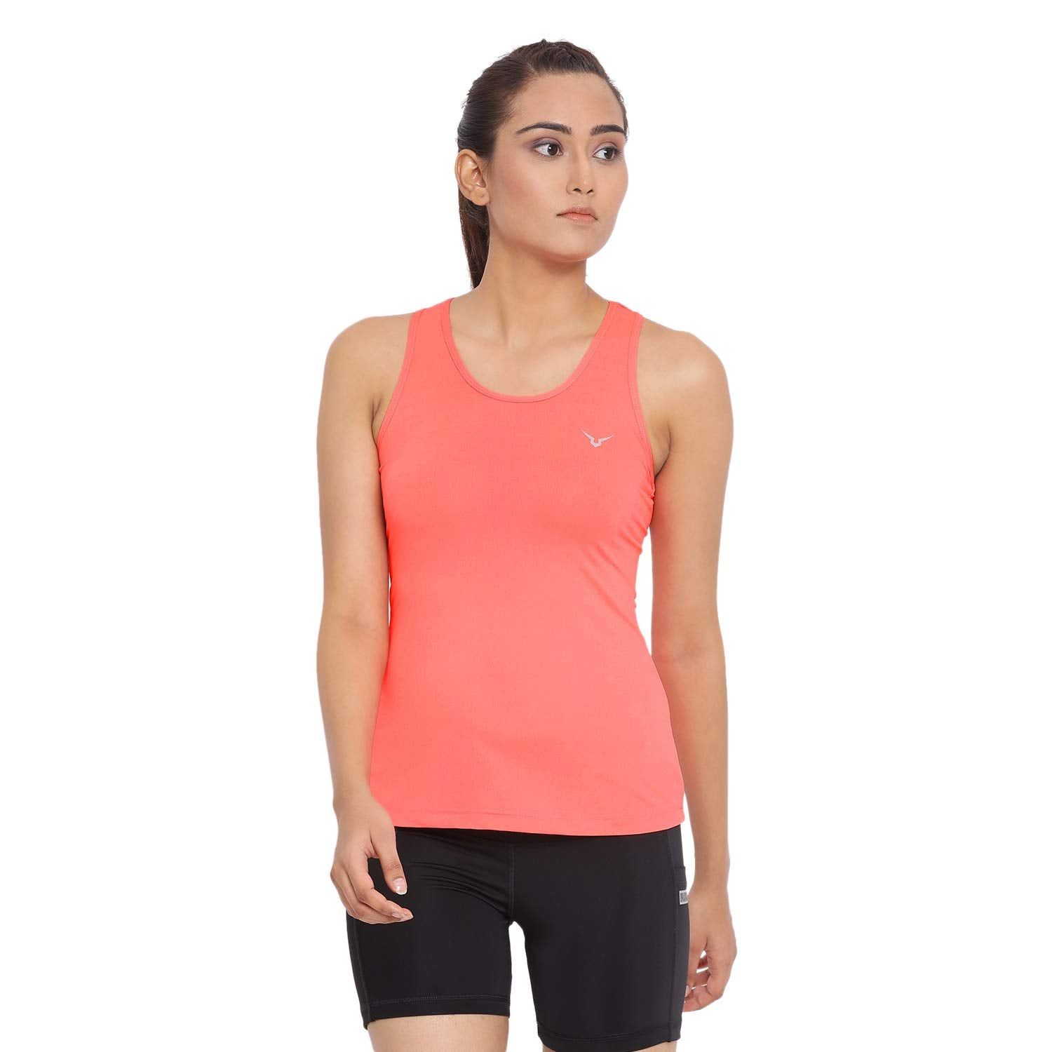 Invincible Women’s Yoga Gym Workout Training Tank Top-Neon Pink / L