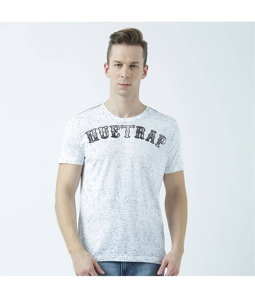 Huetrap Pack of 1 Cotton Regular Fit Men's T-Shirt ( White )