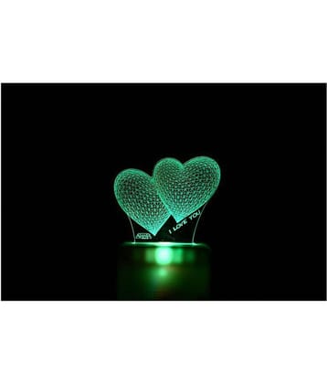 SUPER AJANTA 2035 Hart Dil 3D Night Lamp Multi - Pack of 1