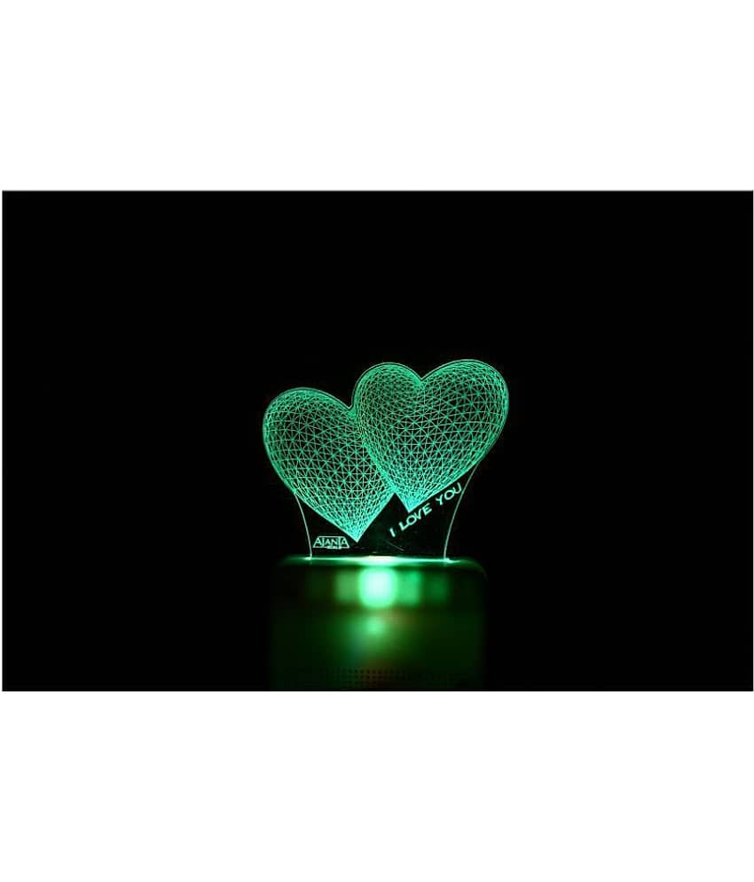 SUPER AJANTA 2035 Hart Dil 3D Night Lamp Multi - Pack of 1