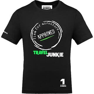 FastB Men Typography Round Neck Black T-Shirt