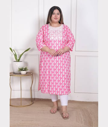 HIGHLIGHT FASHION EXPORT Women Cotton Printed Straight Kurti ( Yellow )