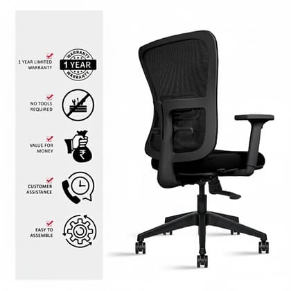 ROSE Milan Mesh Mid-Back Office Chair