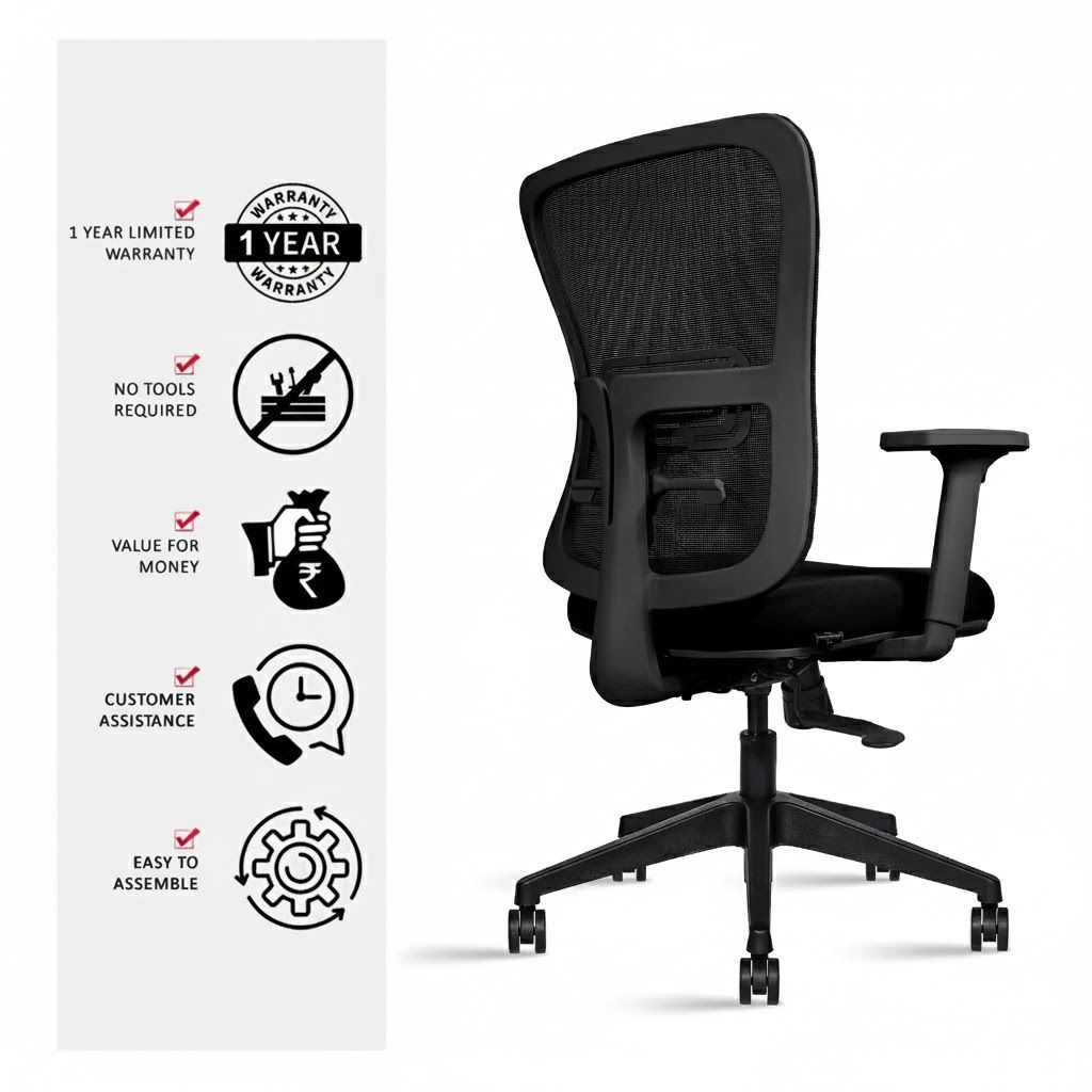 ROSE Milan Mesh Mid-Back Office Chair