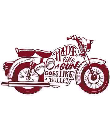 Asmi Collection Red Bike Motorbike Motivational Wall Sticker ( 50 x 90 cms )
